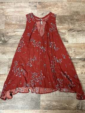 Free People Tree Swing Sleeveless Floral Tunic Dress